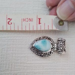 Genuine larimar pendant